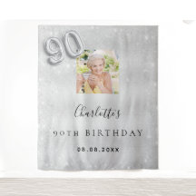 bem-vindo ao aniversário de 90 anos com glitter de