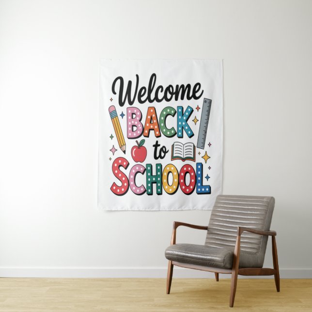 Tapete De Parede Bem-vindo de Volta à Escola (In Situ)