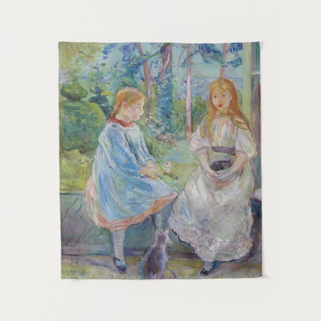 Tapete De Parede Berthe Morisot - Jovens Garotas na Janela (Frente)