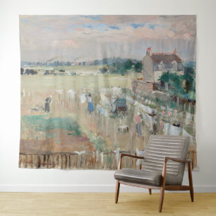 Tapete De Parede Berthe Morisot - Pendurando a Roupa para Secar