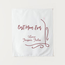 Tapete De Parede Best mom ever red love Spanish border stylish 