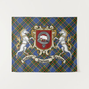 Tapete De Parede Bethune Clan Crachá & Unicorns w/Tartan