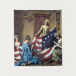 Tapete De Parede Betsy Ross Costumando A Bandeira Americana