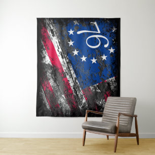 Tapete De Parede Betsy Ross Flag 1776 Patriótico 4 de julho