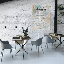 Bíblia Verse, John 14:27 Nome With, Boho Floral