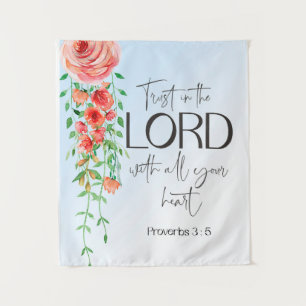 Tapete De Parede Bíblia verso Proverbs Escritura Floral