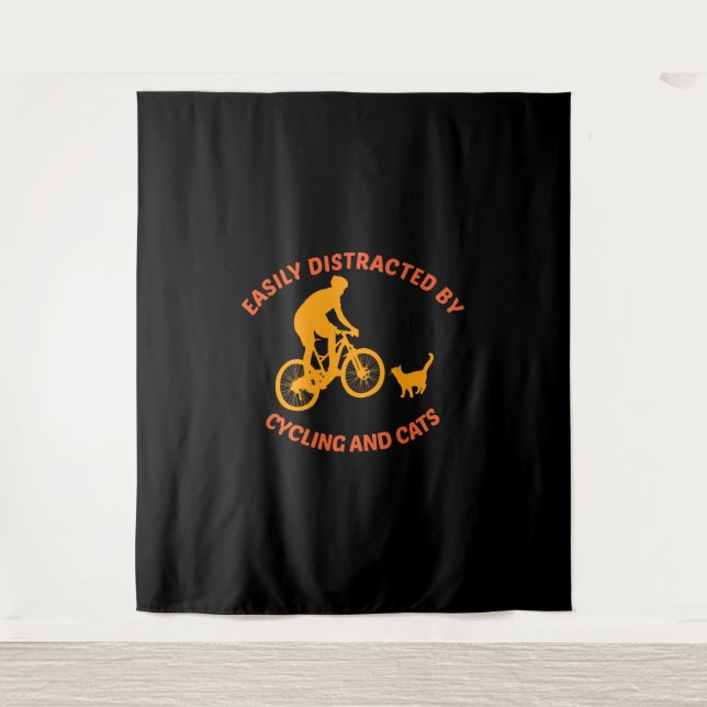 Tapete De Parede bicicleta e gato (Frente)