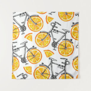 Tapete De Parede Bicicletas bonitas com rodas laranja. Manipulaçã
