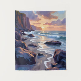 Tapete De Parede Big Sur, Pintura Artística Costeira da Califórnia