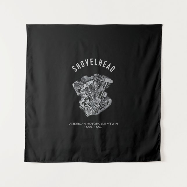 Tapete De Parede Bike de Desenho do Motor Vtwin de Motociclo HD (Frente)