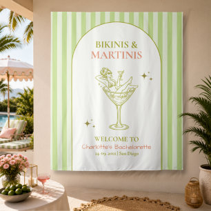 Tapete De Parede Bikinis e Martinis Despedida de Solteira Bach Bem-