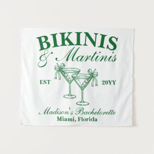 Tapete De Parede Bikinis Personalizados e Martinis Festa de Despedi