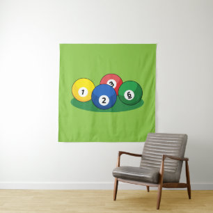 Tapete De Parede Billiard Piscina Snooker Balls