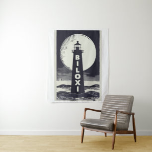 Tapete De Parede Biloxi Mississippi Lighthouse Moon