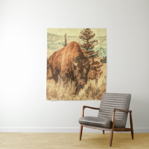 Tapete De Parede Bison da Floresta Selvagem