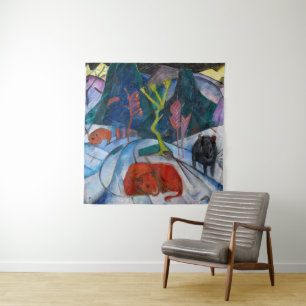 Tapete De Parede Bison no inverno Franz Marc