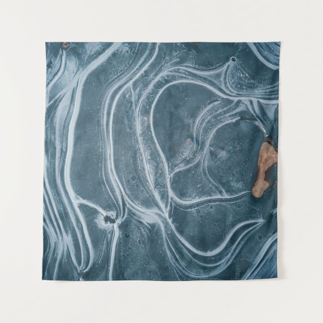 Tapete De Parede Black and gray abstract painting (Frente)