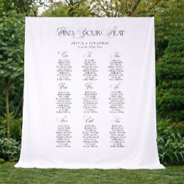 Tapete De Parede Black and White Wedding Seating Chart 9 Tables