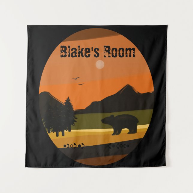 Tapete De Parede Black Bear Personalized (Frente)