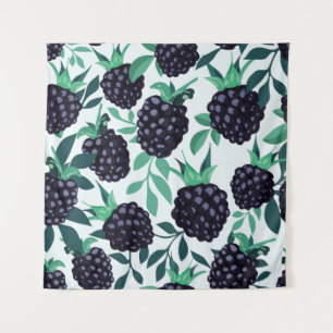 Tapete De Parede Black Berry Tropical: Padrão sem Fruta
