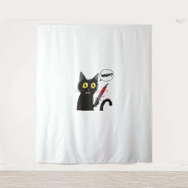 Tapete De Parede Black Cat Halloween Costume Witchcraft Spy Web (Frente)