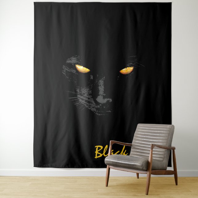 Tapete De Parede Black Cat Magic personalizável (In Situ)
