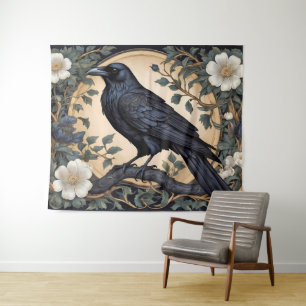 Tapete De Parede Black Raven William Morris Inspirado