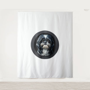 Tapete De Parede black shih tzu