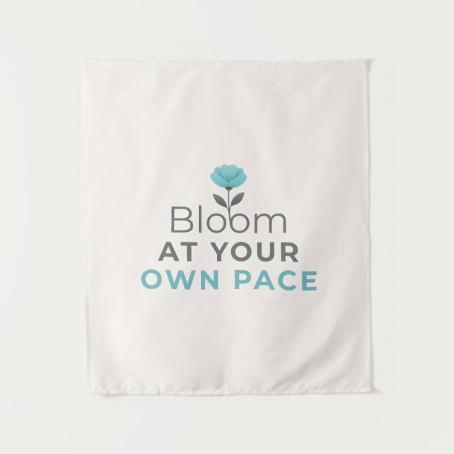 Tapete De Parede Bloom at Your Own Pace Minimal Motivational Wall T (Frente)