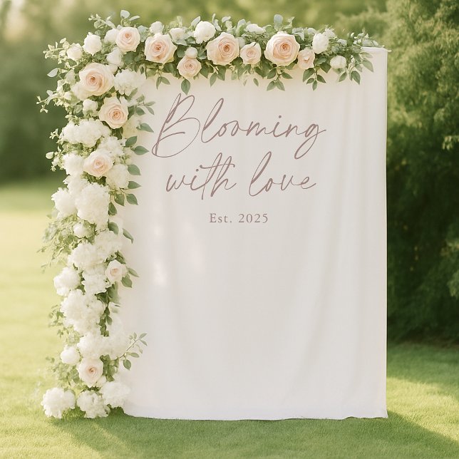 Tapete De Parede Blooming With Love Wedding Photo Backdrop (Criador carregado)