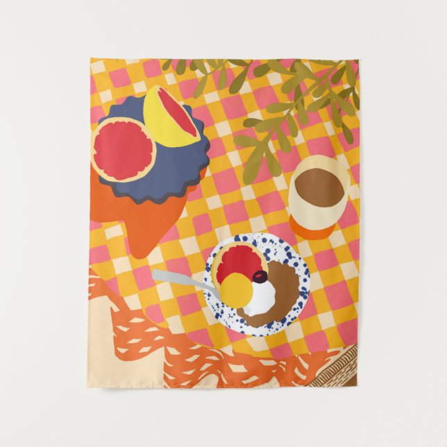 Tapete De Parede Blooms e Brunch (Frente)