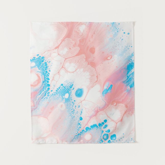 Tapete De Parede Blue and white abstract painting (Frente)