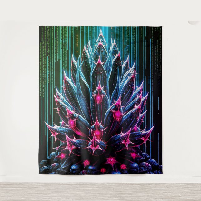 Tapete De Parede Blue-Cactus (Frente)