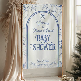 Tapete De Parede Blue Floral Ornament Classic Neutral Welcome