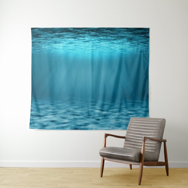 Tapete De Parede Blue Ocean Underwater Scene (In Situ (Horizontal))