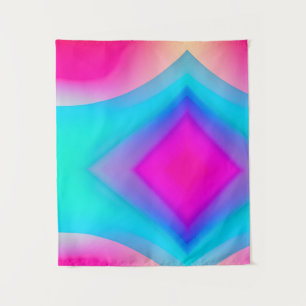 Tapete De Parede Blue pink ombre watercolor abstract pastel 