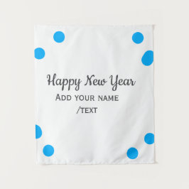 Tapete De Parede Blue polkadots happy new year add name messasimple