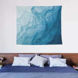 Tapete De Parede Blue Tranquil Ocean Ondas Natureza Abstrato Art