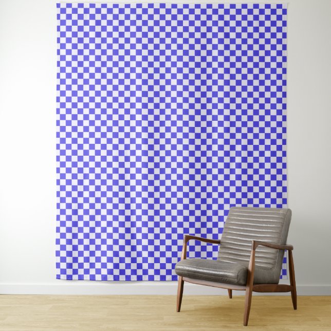 Tapete De Parede Blueberry cream checkered pattern (In Situ)
