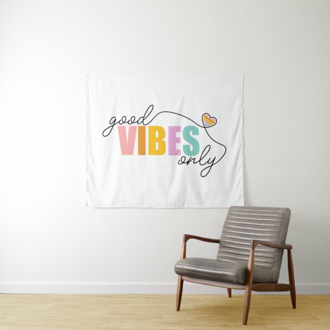 Tapete De Parede Boas Vibes Apenas Arco-Íris (In Situ (Horizontal))