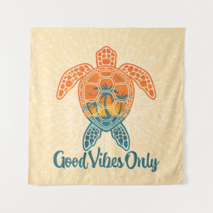 Tapete De Parede Boas Víblias Apenas Design de Tartaruga Tropical S
