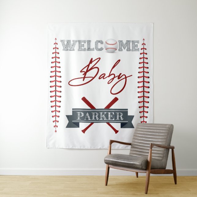 Tapete De Parede Boas-vindas ao Bebê Churrasco de Bebê Personalizad (In Situ)