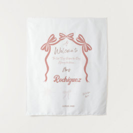 Tapete De Parede Boas-vindas ao Chá de Noiva Pinky