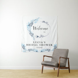 Tapete De Parede Boas-vindas Elegantes ao Chá de Noiva com Monogram