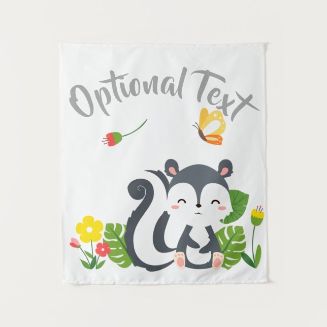 Tapete De Parede Boca, Borboleta e Flores (Frente)