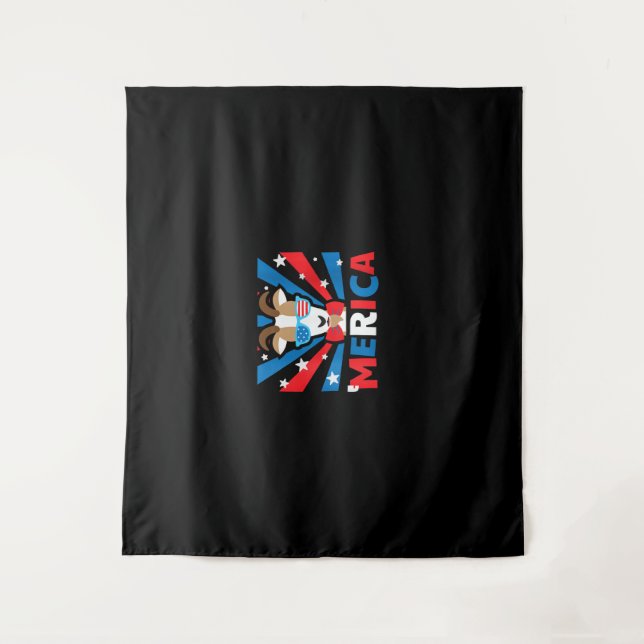 Tapete De Parede Bode Americana Feminina (Frente)