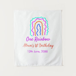Tapete De Parede Boho Arco-íris um aniversário crianças brilhante r