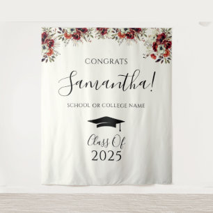 Tapete De Parede Boho Floral Parabéns Fundo Fotográfico de Formatur