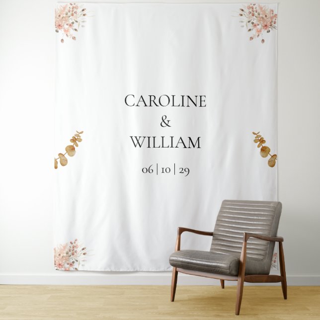 Tapete De Parede Boho Floral Photo Booth Backdrods (In Situ)