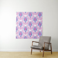 Boho Peacock Feather Jewel Tone-Neon Pink